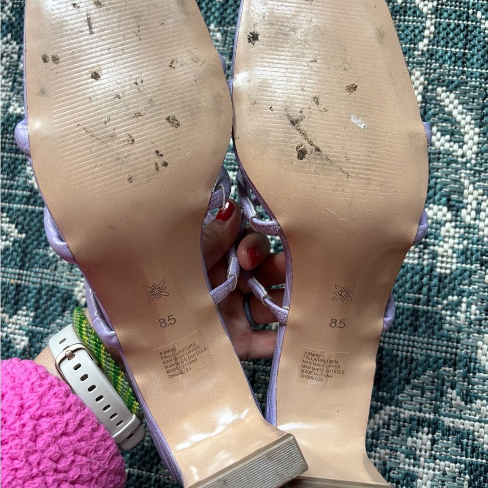BCBGeneration Purple Strappy Heeled Sandals - Picture 5 of 7